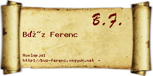 Búz Ferenc névjegykártya